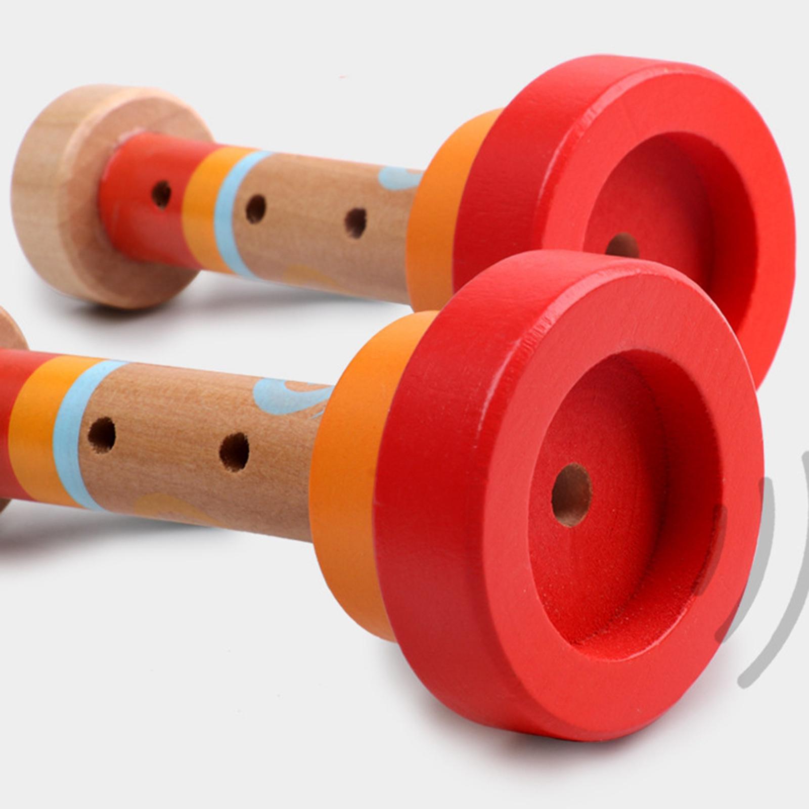 Musical Instrument Bugle - ของเล่นเครื่องดนตรีทรัมเป็ตไม้สำหรับเด็ก ของขวัญเสริมพัฒนาการสำหรับเด็ก