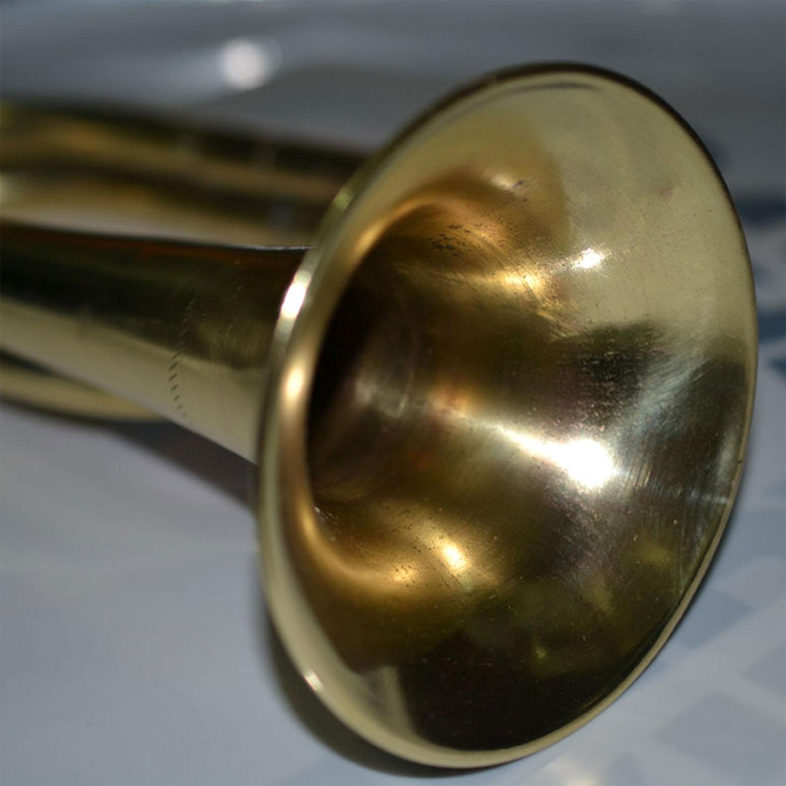 Musical Instrument Bugle - แตรทองเหลืองสำหรับตั้งแคมป์ เครื่องดนตรีทองเหลืองสำหรับผู้เริ่มต้น วงดนตรีทองเหลือง แตรเต็มรูปแบบสำหรับฝึกซ้อมวงดนตรีเยาวชน