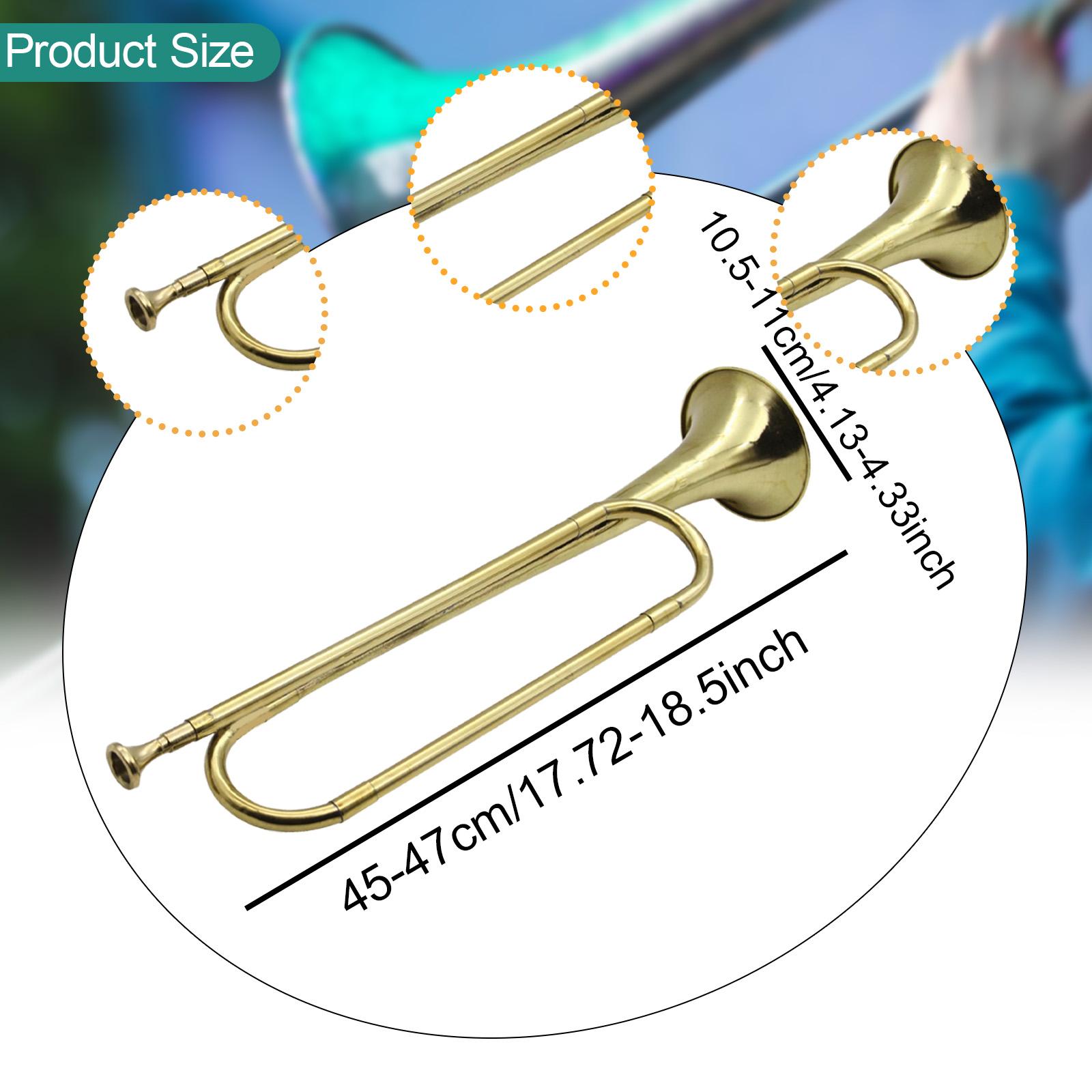 Musical Instrument Bugle - ทรัมเป็ตบีบี ทรัมเป็ตทองเหลืองสำหรับเป่า มีปากเป่า เครื่องดนตรีสำหรับใช้ในการเดินแถว เหมาะสำหรับนักเรียนระดับสูงและผู้ใหญ่