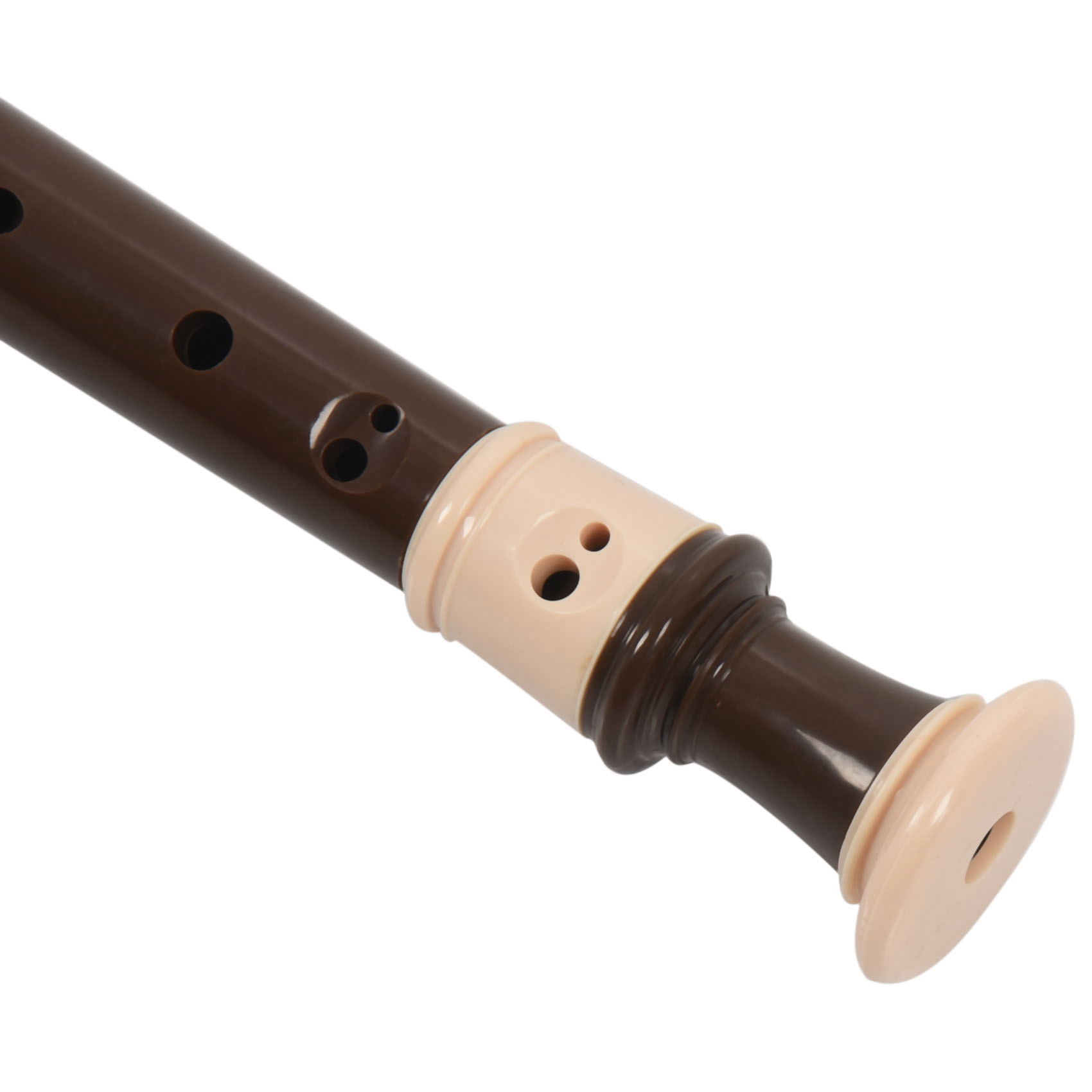 Soprano Recorder Plastic - เครื่องดนตรีรีคอร์เดอร์ รุ่น ABJV สำหรับผู้เริ่มต้น (สีน้ำตาล)