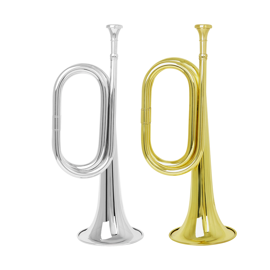 Musical Instrument Bugle - ทรัมเป็ตแตรทองเหลืองเอ็มแบทงฮอร์นทางทองเหลืองบริสุทธิ์เครื่องทรัมเป็ต