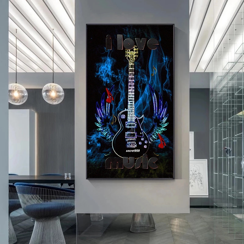 เครื่องดนตรีกีตาร์ I Love Musi - Picture Of Musical Instrument บทวิจารณ์และราคา