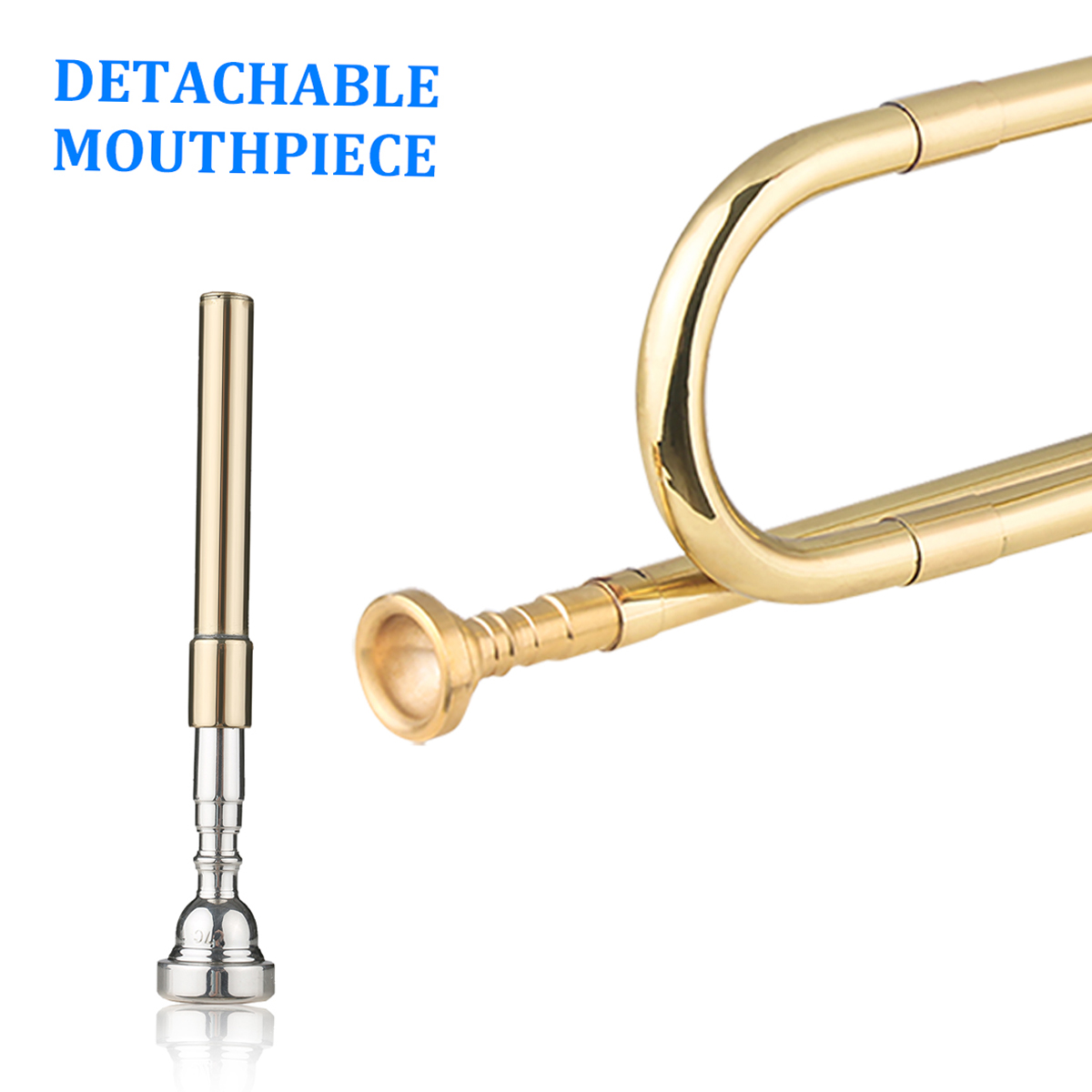 แตรทรัมเป็ตทองเหลืองชุบทองพร้อ - Musical Instrument Bugle บทวิจารณ์และราคา