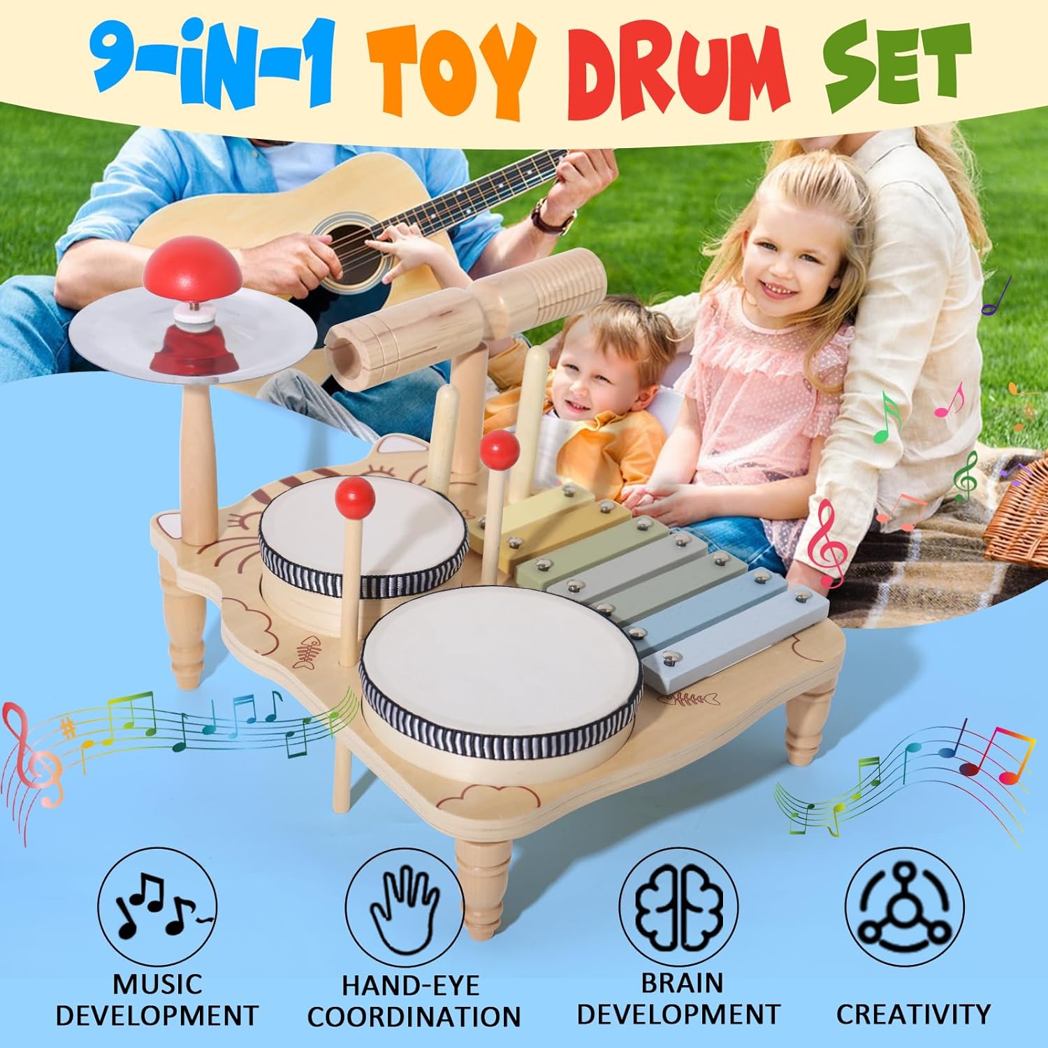 ระนาดไม้กลองชุดสําหรับเด็กวัยห - Musical Instrument Harmonium บทวิจารณ์และราคา