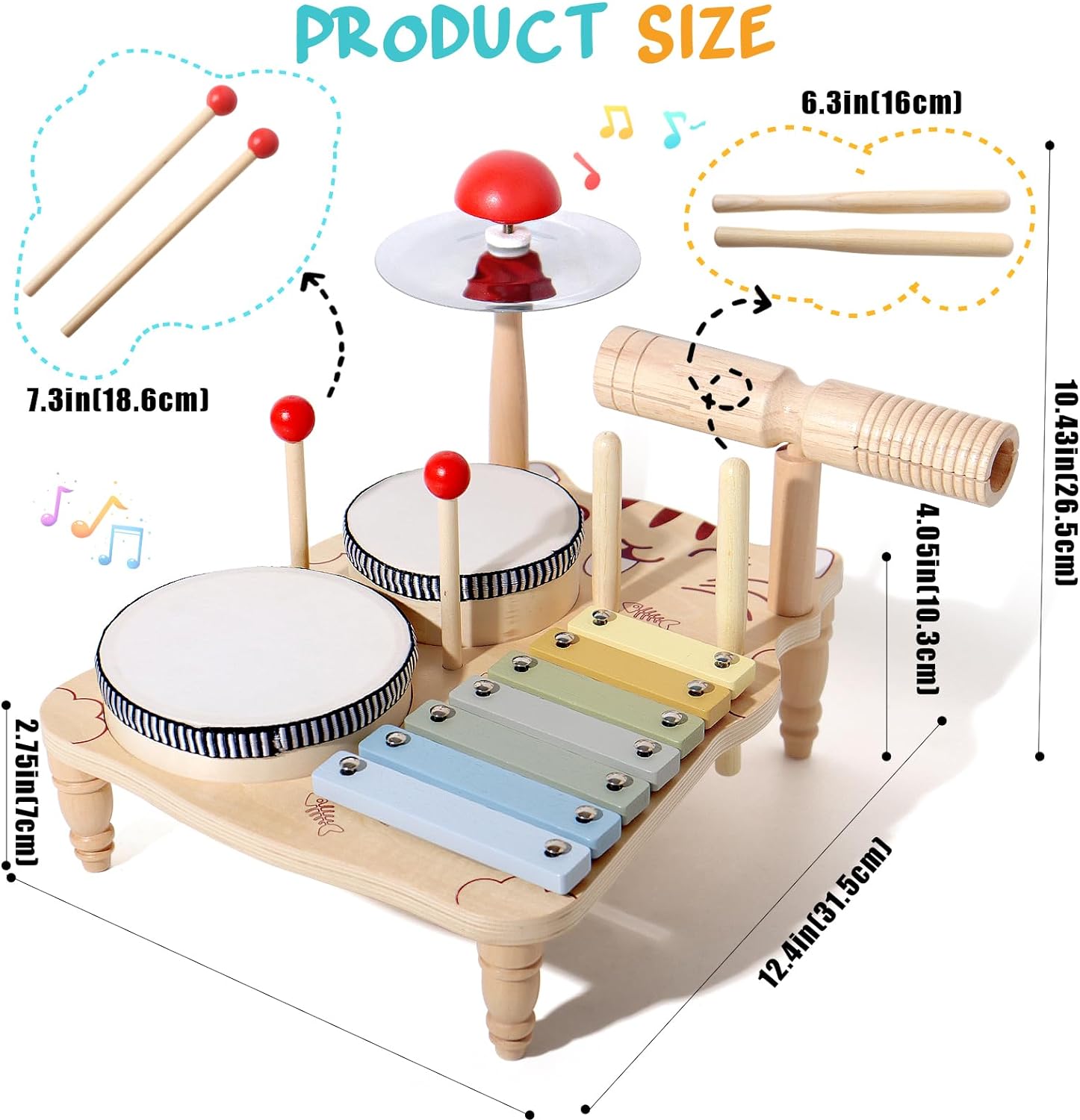 ระนาดไม้กลองชุดสําหรับเด็กวัยห - Musical Instrument Harmonium บทวิจารณ์และราคา