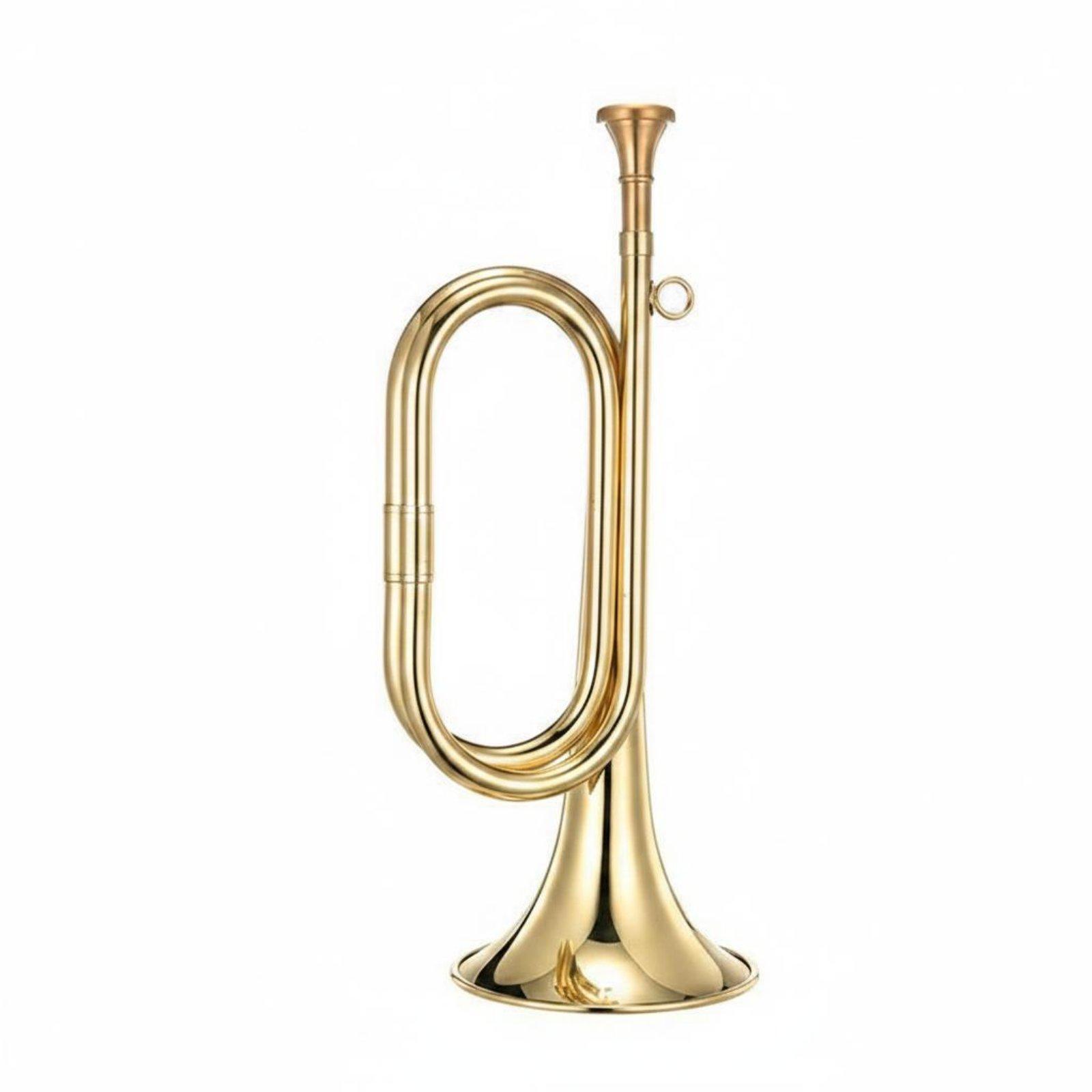 แตรทองเหลืองแบบพกพาสำหรับกองทห - Musical Instrument Bugle บทวิจารณ์และราคา