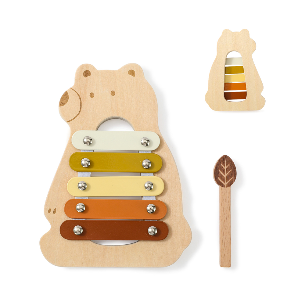 ของเล่นไม้รูปหมี ไซโลโฟน 5 สี  - Musical Instrument Harmonium บทวิจารณ์และราคา