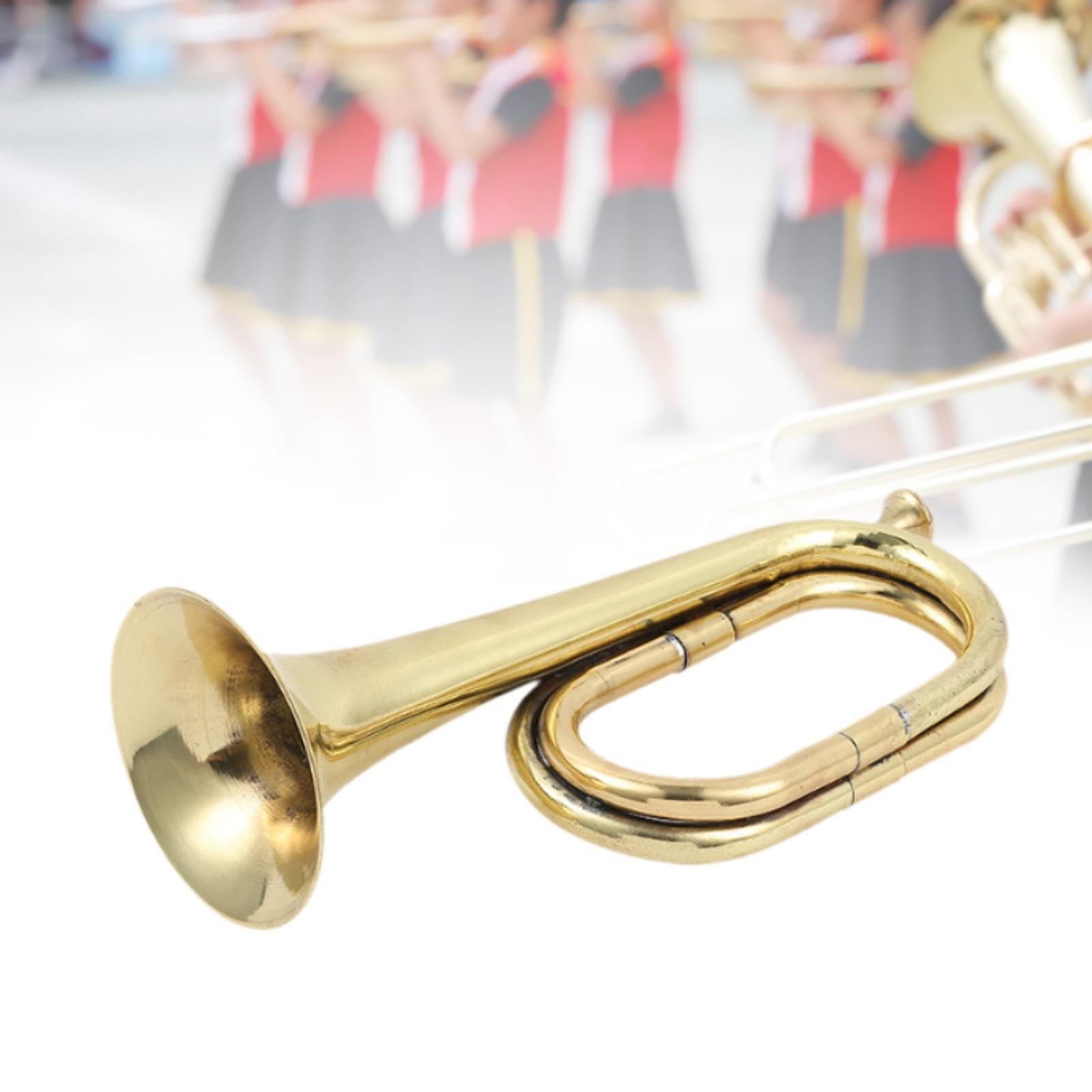 แตรทองเหลือง แตรเป่าลม เครื่อง - Musical Instrument Bugle บทวิจารณ์และราคา