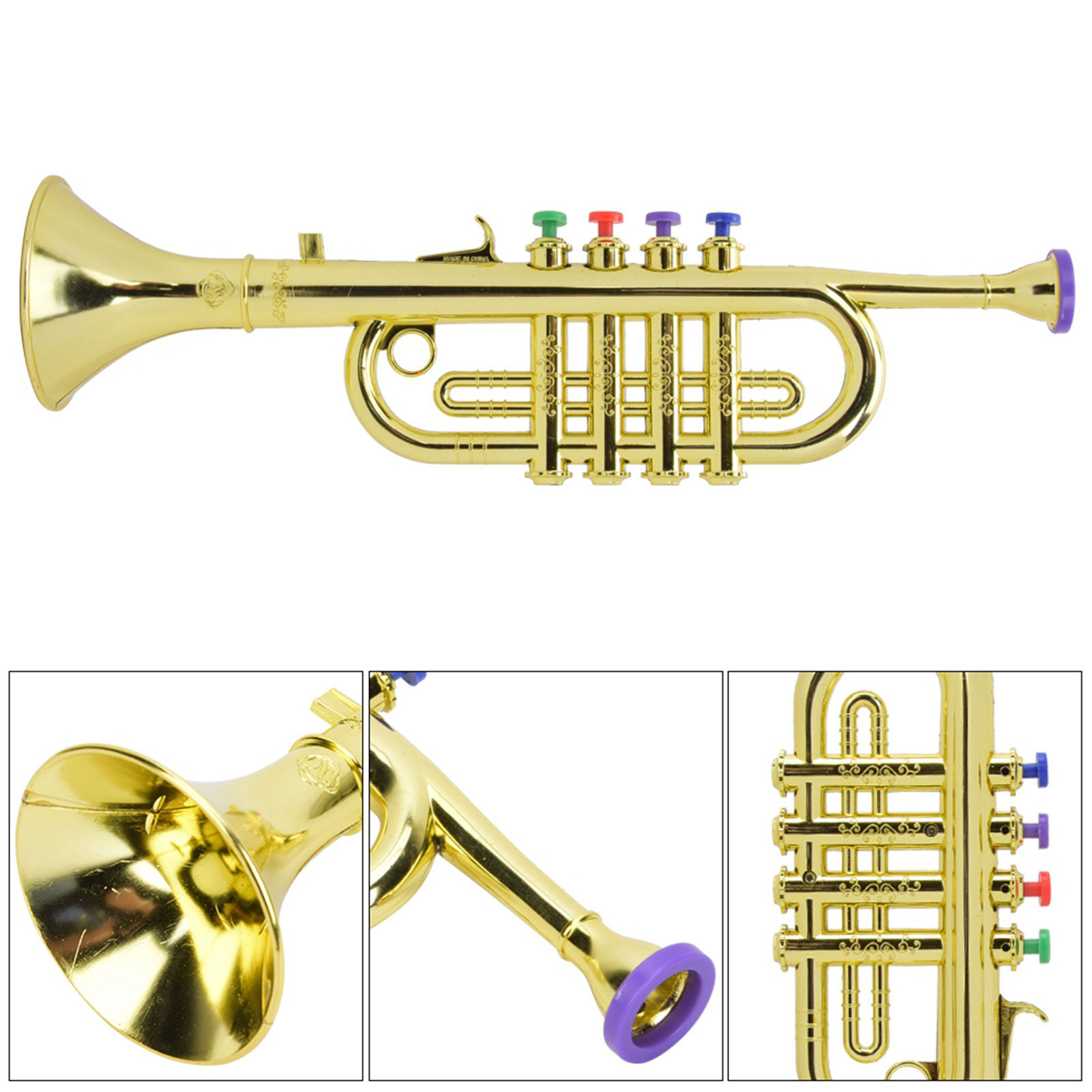 ทรัมเป็ตเด็ก พลาสติกเคลือบทอง  - Musical Instrument Harmonium บทวิจารณ์และราคา